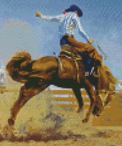 Aesthetic Bucking Bronco Art Diamond Paintings