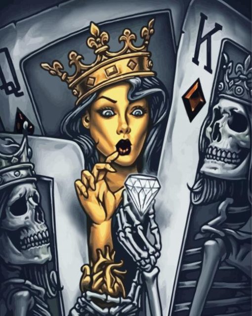 Aesthetic Skull King And Queen Diamond Paintings