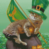 Beautiful St Patrick Kitten Diamond Paintings