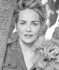 Black And White Sharon Stone Diamond Paintings