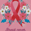 Breast Cancer Awareness Symbol With Crown Flowers Diamond Paintings