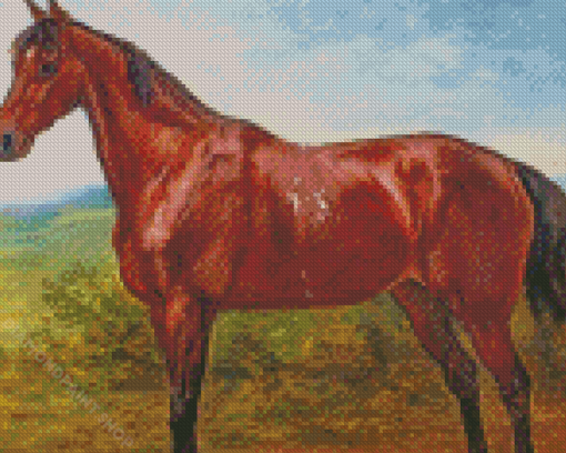 Brown Vintage Horse Diamond Paintings