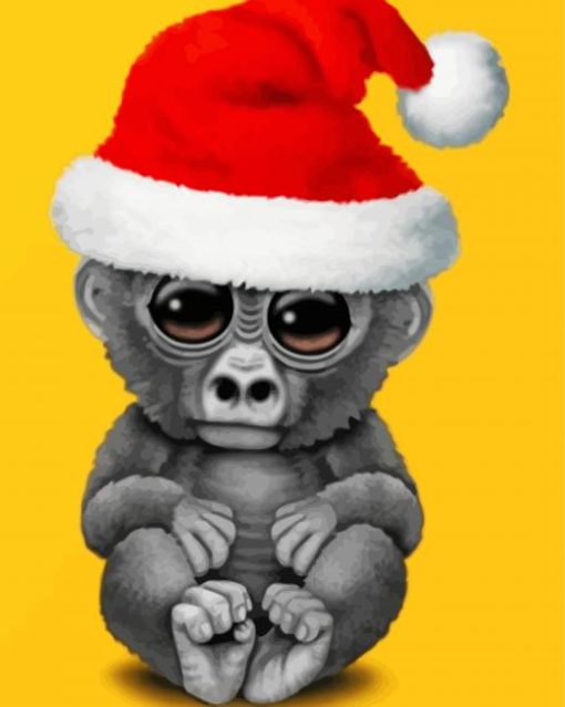 Christmas Baby Gorilla Diamond Paintings