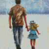 Cute Father And Daughter Diamond Paintings