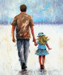 Cute Father And Daughter Diamond Paintings