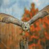 Flying Horned Owl Diamond Paintings