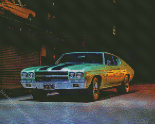 Green 1972 Chevelle Diamond Paintings