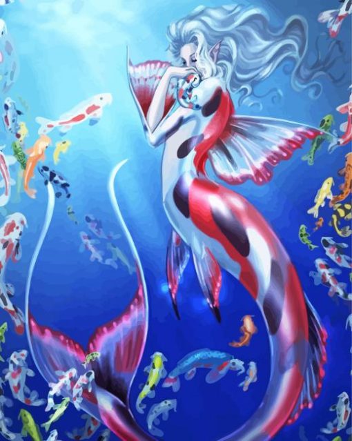 Mermaid Coy Fish Illustration Diamond Paintings