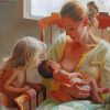 Mother Breast Feeding Baby Diamond Paintings