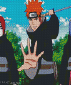 Nagato And Konan And Yahiko Characters Diamond Paintings