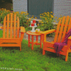 Orange Aderondack Chair Diamond Paintings