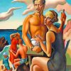 Self Portrait With Rita Thomas Hart Benton Diamond Paintings