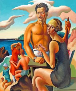 Self Portrait With Rita Thomas Hart Benton Diamond Paintings