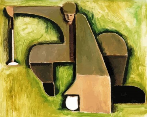 Abstract Golfer Diamond Paintings