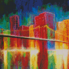 Abstract Colorful Brooklyn Bridge Diamond Paintings