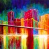 Abstract Colorful Brooklyn Bridge Diamond Paintings