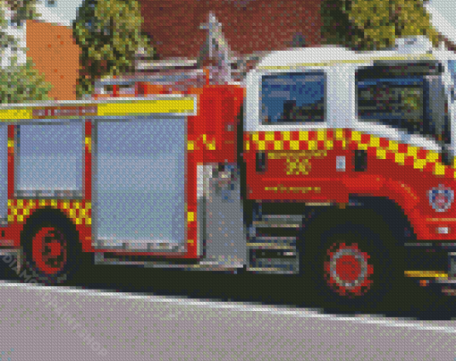 Australian Fire Trucks Diamond Paintings