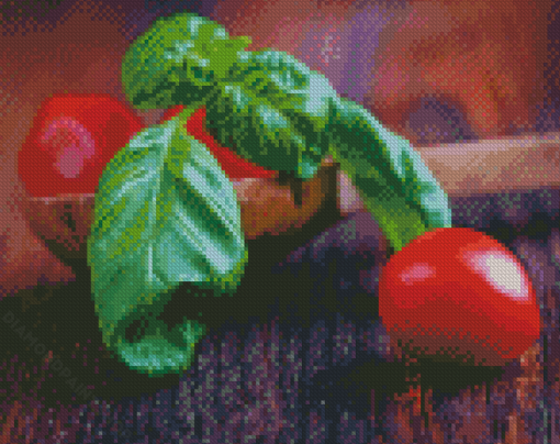 Basil And Tomatoes Diamond Paintings