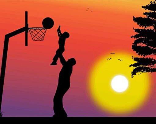 Basketball Silhouette Diamond Paintings