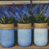 Blue Flowers In Jar Diamond Paintings