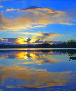 Burnaby Lake At Sunrise Diamond Paintings