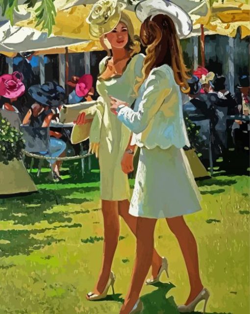 Classy Ladies At Races Diamond Paintings