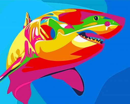 Colorful Rainbow Shark Art Diamond Paintings