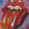 Colorful Rolling Stones Logo Diamond Paintings