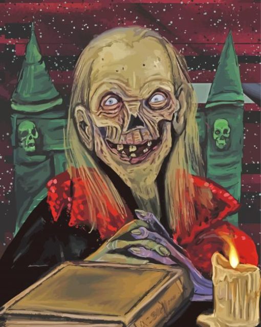 Crypt Keeper And Old Book Art Diamond Paintings