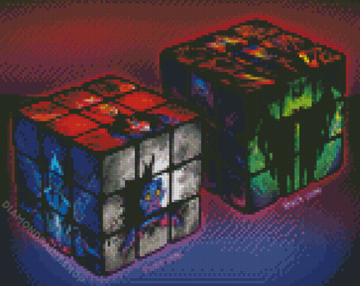 Disney Villains Rubiks Cubes Diamond Paintings