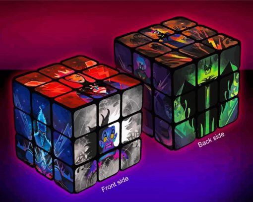 Disney Villains Rubiks Cubes Diamond Paintings