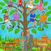 Family Tree Illustration Diamond Paintings