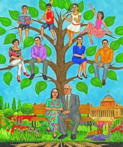 Family Tree Illustration Diamond Paintings