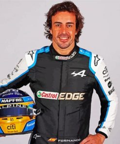 Fernando Alonso Motorsports Racing Driver Diamond Paintings