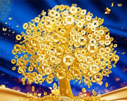 Golden Money Tree Diamond Paintings