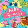 Hello Summer Poster Diamond Paintings