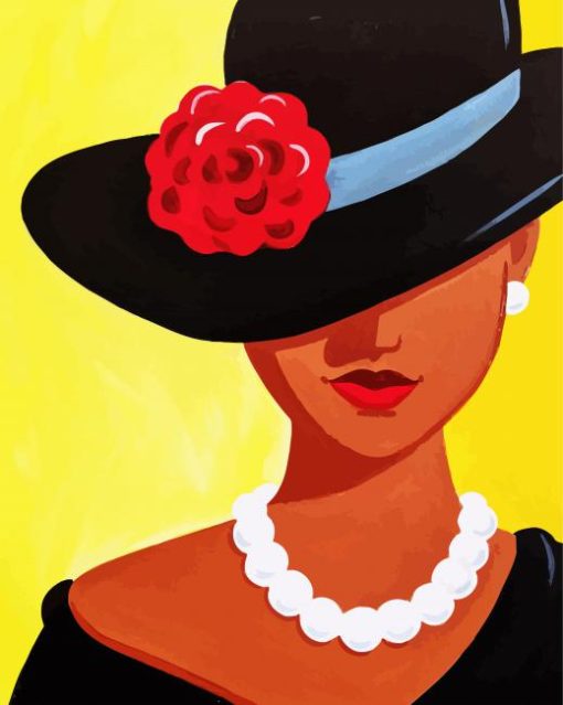 Lady In Hat Diamond Paintings