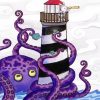 Lighthouse And Purple Octopus Diamond Paintings