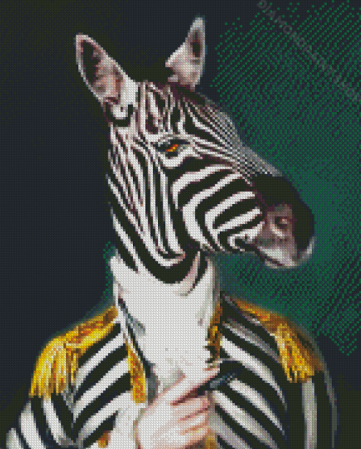 Mr Zebra Portrait Diamond Paintings