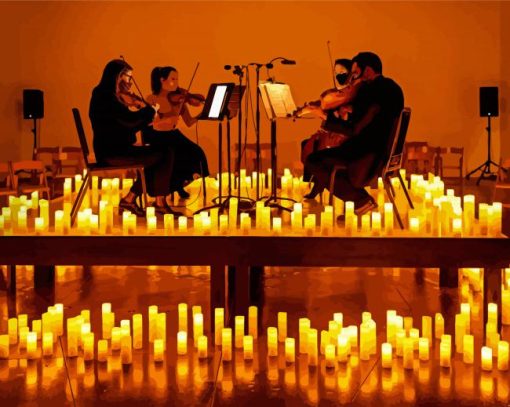 Music By Candlight Diamond Paintings