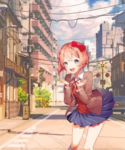 Sayori Cute Anime Character Diamond Piantings