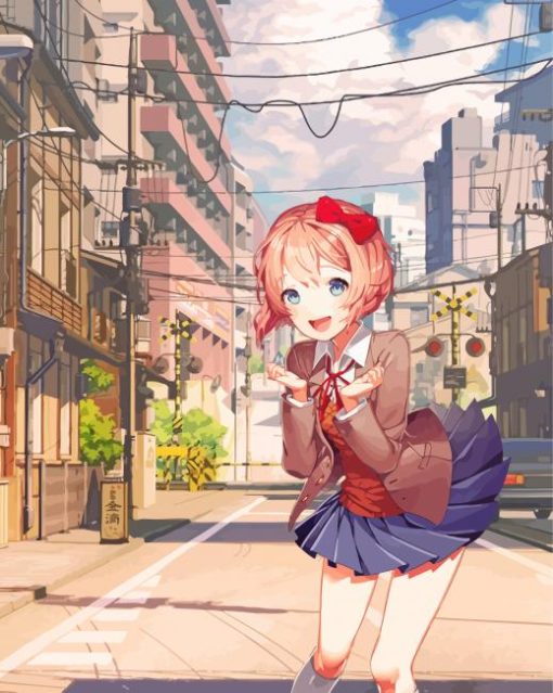 Sayori Cute Anime Character Diamond Piantings