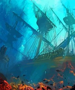 Ship On Bottom Diamond Paintings