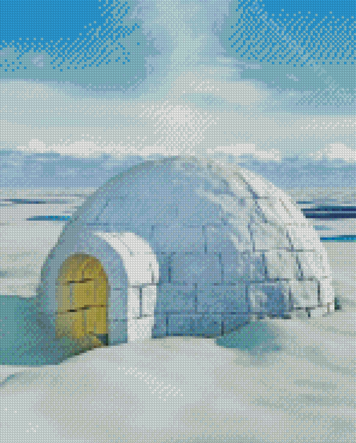 Snow Lgloo House Diamond Paintings