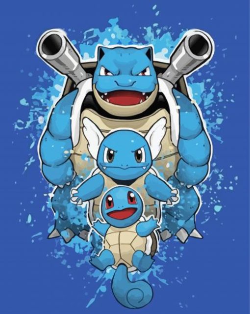 Squirtle Evolution Pokemon Diamond Paintings