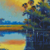 Sunrise On The Indian River By Willie Daniels Diamond Paintings