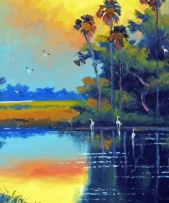 Sunrise On The Indian River By Willie Daniels Diamond Paintings