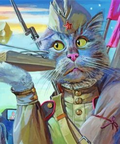 The Army Cat Diamond Paintings