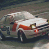 Toyota AE86 Race Car Diamond Piantings