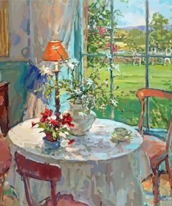 Window And Table Diamond Paintings